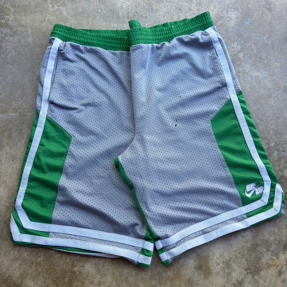 Vintage 2000s Nike Air Basketball Shorts Y2K Mesh Gray Green XXL (g4a) - Picture 1 of 7